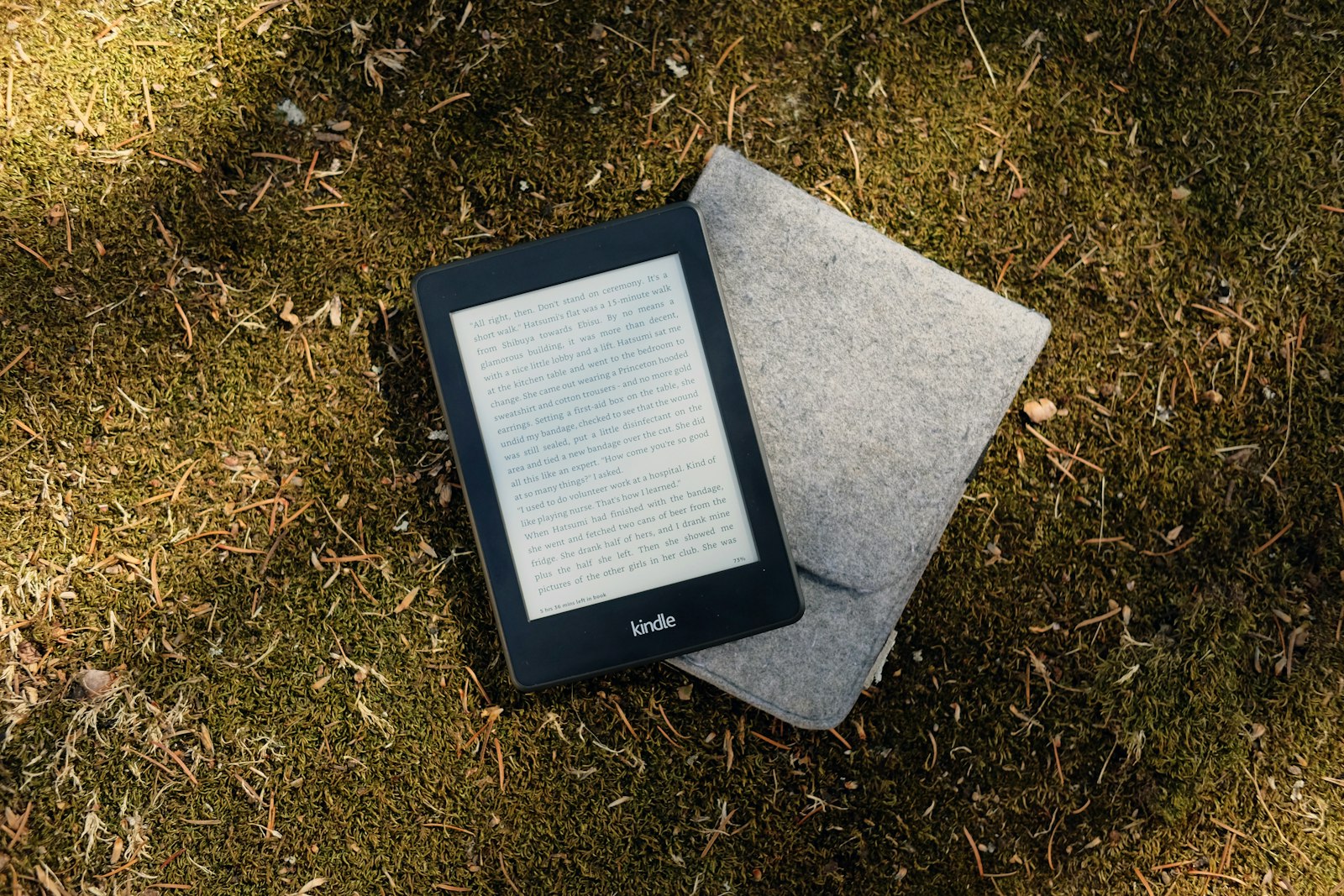A person holding an e-reader, illustrating a Kindle and Kobo e-reader buying guide
