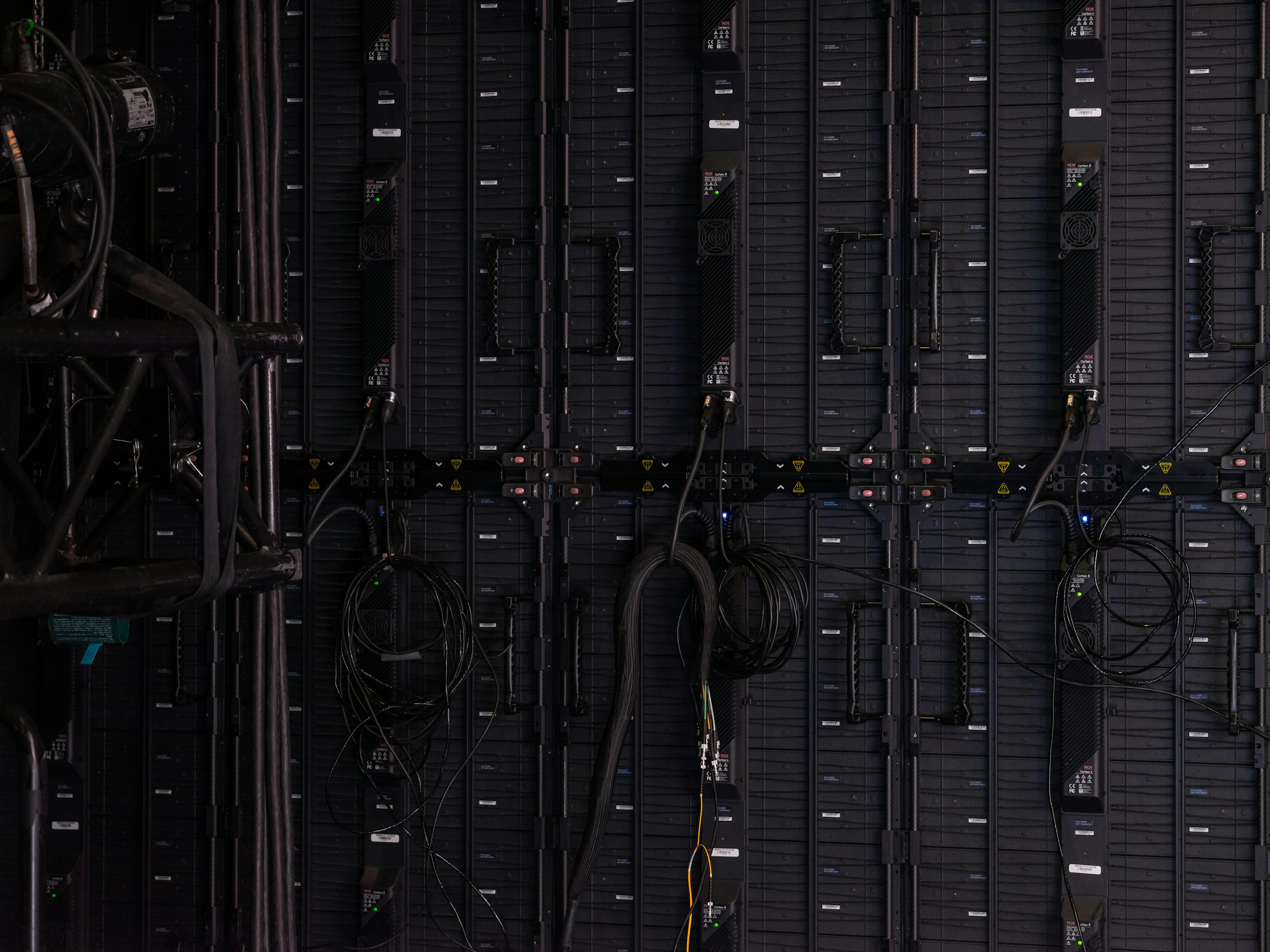 Close-up of a server room representing edge computing infrastructure