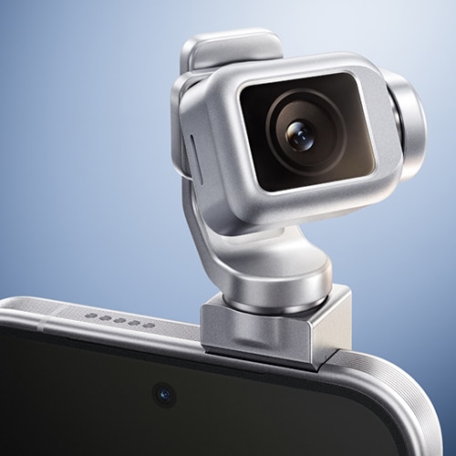 HONOR Robot Phone showing its 4-DoF Titanium Agile Gimbal camera mounted on the rear panel