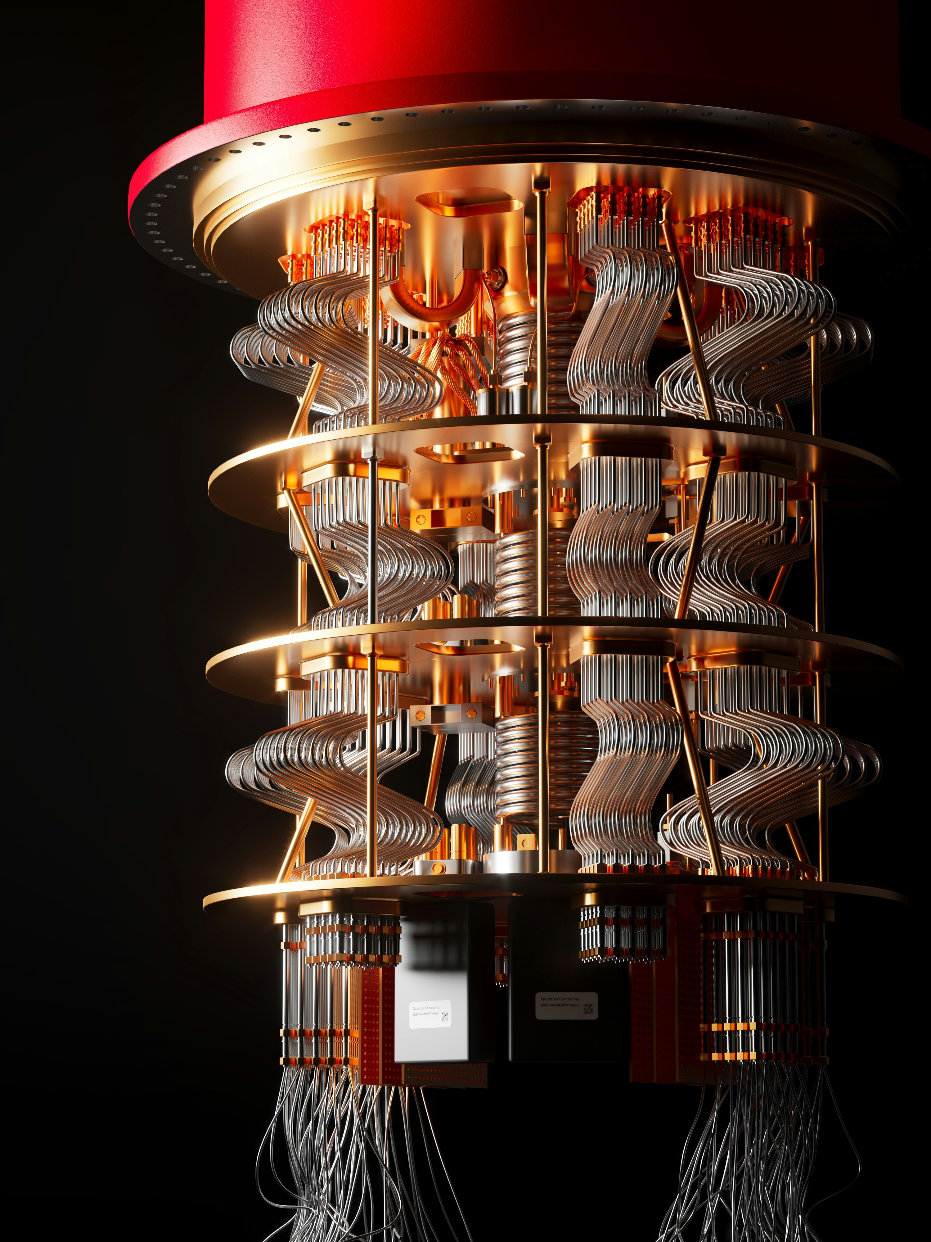 Quantum computing hardware in a lab, representing quantum computing careers and jobs