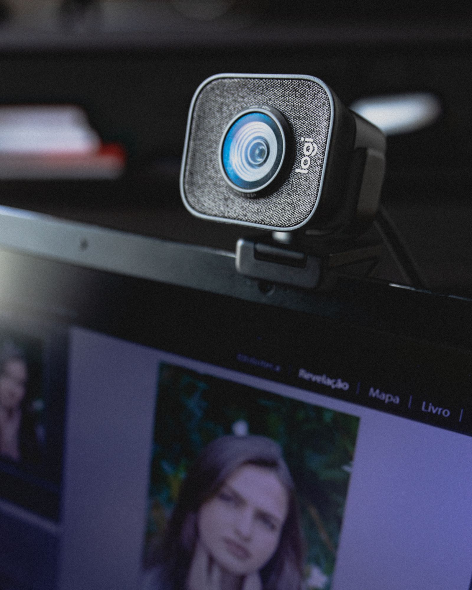 Webcam mounted on a laptop display, one of the best webcams worth buying